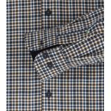 Redmond - Comfort Fit Overhemd - Bruin Geruit - Twill