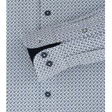 Redmond - Comfort Fit Overhemd - Blauw Dessin - Popeline
