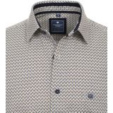 3 voor 99 | Redmond comfort fit overhemd, popeline, bruin dessin