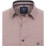 Redmond - Multicolor Fantasie - Overhemd - Rood - Strijkvriendelijk - Boordmaat: 49 - 50