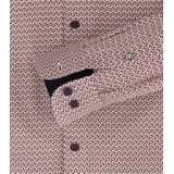 Redmond - Multicolor Fantasie - Overhemd - Rood - Strijkvriendelijk - Boordmaat: 49 - 50