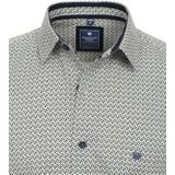 Redmond - Comfort Fit Overhemd - Groen Dessin - Popeline