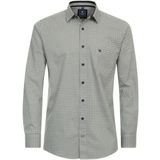 Redmond - Comfort Fit Overhemd - Groen Dessin - Popeline