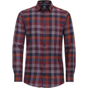 Redmond Casual Flanellen Overhemd rood, Ruit