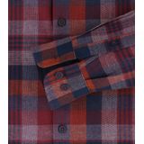 Redmond - Comfort Fit - Overhemd - Rood Geruit - Popeline, Easy Iron