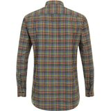 Redmond - Comfort Fit Overhemd - Groen Geruit - Popeline