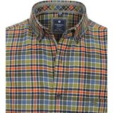 Redmond - Comfort Fit Overhemd - Groen Geruit - Popeline