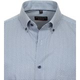 Redmond modern fit overhemd - popeline - blauw dessin - Strijkvriendelijk - Boordmaat: 37 - 38