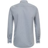 Redmond modern fit overhemd - popeline - blauw dessin - Strijkvriendelijk - Boordmaat: 37 - 38