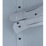 Redmond modern fit overhemd - popeline - blauw dessin - Strijkvriendelijk - Boordmaat: 37 - 38