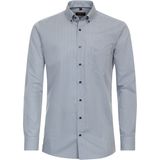 Redmond modern fit overhemd - popeline - blauw dessin - Strijkvriendelijk - Boordmaat: 37 - 38