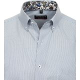 3 voor 99 | Redmond modern fit overhemd, twill, blauw met wit gestreept