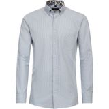 3 voor 99 | Redmond modern fit overhemd, twill, blauw met wit gestreept