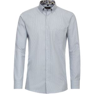 3 voor 99 | Redmond modern fit overhemd, twill, blauw met wit gestreept