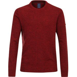 Redmond - Heren Trui - Rood - Wol met Katoenmengsel - O-hals