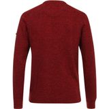 Redmond - Heren Trui - Rood - Wol met Katoenmengsel - O-hals