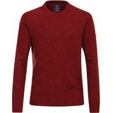 Redmond - Heren Trui - Rood - Wol met Katoenmengsel - O-hals