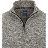 Redmond - Schipperstrui - Grijs - Wol-Katoenmengsel - Opstaande Kraag