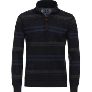 Redmond - Schipperstrui - Blauw - Sweatstof - Opstaande Kraag