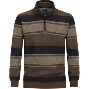 Redmond - Sweat - Bruin - Opstaande Kraag - Middeldik