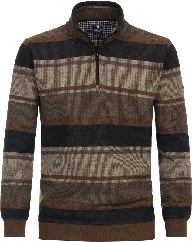 Redmond - Heren Trui - Multicolor - 100% Katoen - Licht Getailleerd