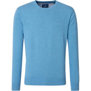 Redmond - Heren Trui - Blauw - Katoen - O-hals - Middeldik