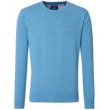 Redmond heren trui katoen, O-hals, blauw (middeldik)