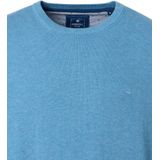 Redmond heren trui katoen, O-hals, blauw (middeldik)