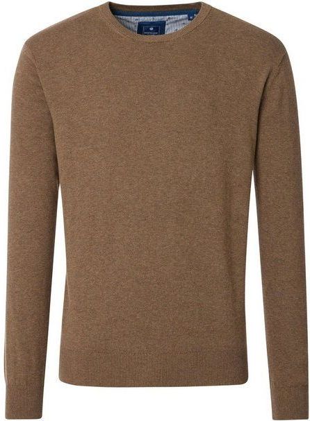 Redmond - Heren Trui - Bruin - 100% Katoen - Licht Getailleerd
