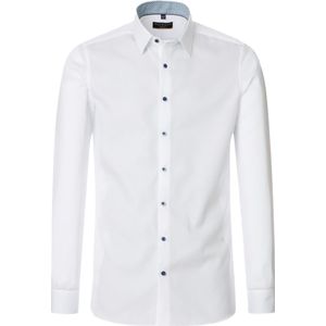 Redmond - Slim Fit Overhemd - Wit - Twill