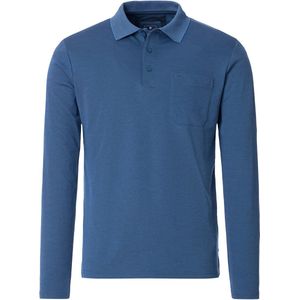 Redmond regular fit polo lange mouw - jersey - blauw