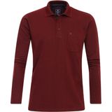 Redmond - Regular Fit Polo - Lange Mouw - Rood - Jersey