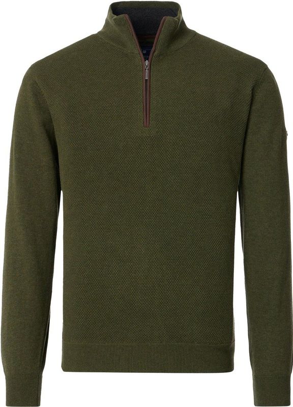 Redmond - Heren Schipperstrui - Groen - 100% Katoen - Licht Getailleerd