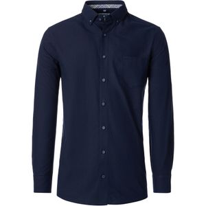 Redmond - Oxford - Overhemd - Donkerblauw - Strijkvriendelijk