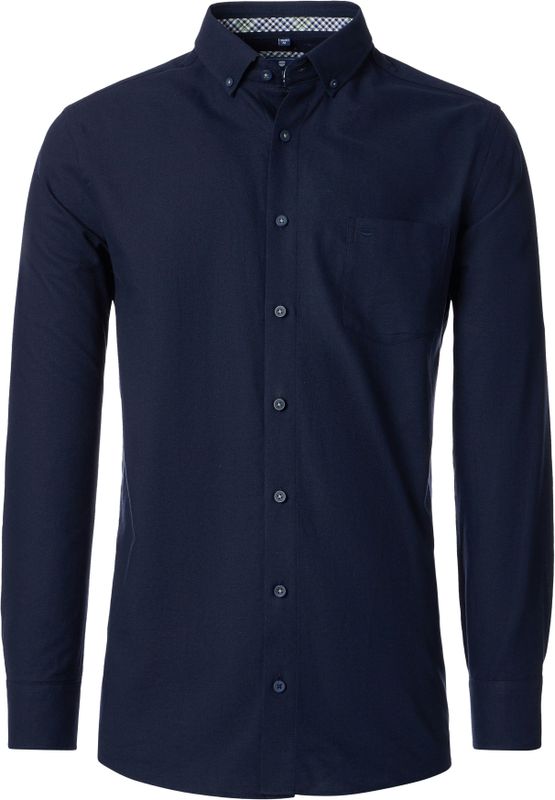 Redmond - Casual Overhemd - Blauw - Lange Mouw - 100% Katoen - Button-Down Kraag