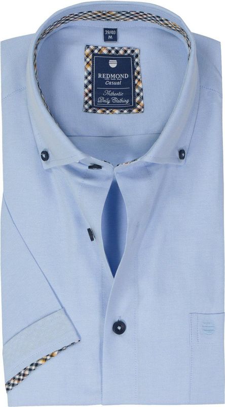 Overhemd - Korte Mouw - Katoen - Button-Down Kraag - Borstzak