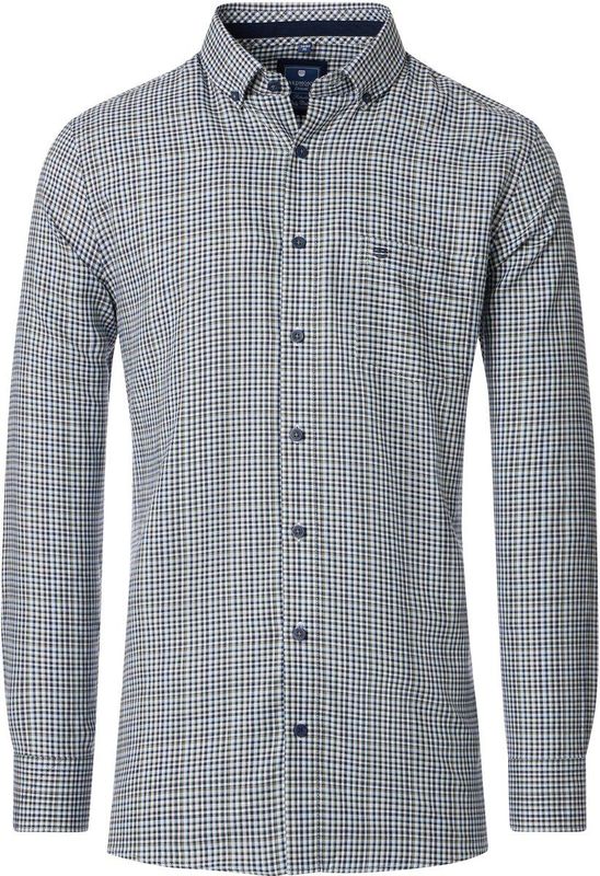 Redmond - Casual Overhemd - Beige - Lange Mouw - 100% Katoen - Met Borstzak