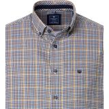 3 voor 99 | Redmond comfort fit overhemd, Oxford, blauw, wit en geel geruit