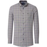 3 voor 99 | Redmond comfort fit overhemd, Oxford, blauw, wit en geel geruit