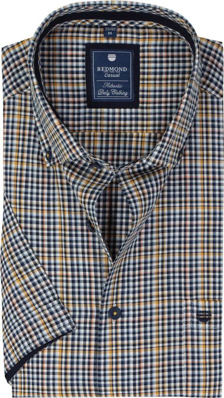 Redmond Casual Overhemd Korte mouw geel