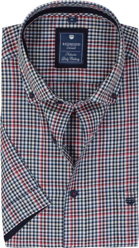 Redmond Casual Overhemd Korte mouw rood