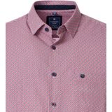 Redmond - Casual - Overhemd - Rood - 100% Katoen, Lange Mouw, Kent Kraag, Poplin, Met Borstzak