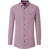 Redmond - Casual - Overhemd - Rood - 100% Katoen, Lange Mouw, Kent Kraag, Poplin, Met Borstzak