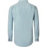 Redmond - Comfort Fit - Overhemd - Blauw met Wit en Groen Dessin - Strijkvriendelijk