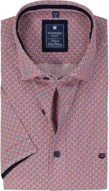 Redmond Casual Overhemd Korte mouw rood