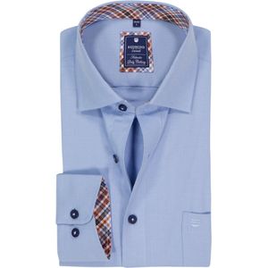 Redmond - Comfort Fit Overhemd - Jeansblauw - Twill