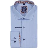 Redmond - Casual Overhemd - Blauw - Lange Mouw - 100% Katoen