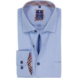 Redmond - Casual Overhemd - Blauw - Lange Mouw - 100% Katoen