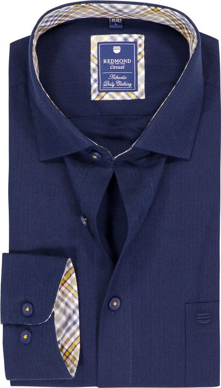 Redmond - Casual Overhemd - Effen - Lange Mouw - 100% Katoen