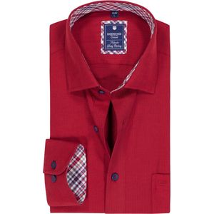 Redmond - Casual Overhemd - Rood - Lange Mouw - 100% Katoen